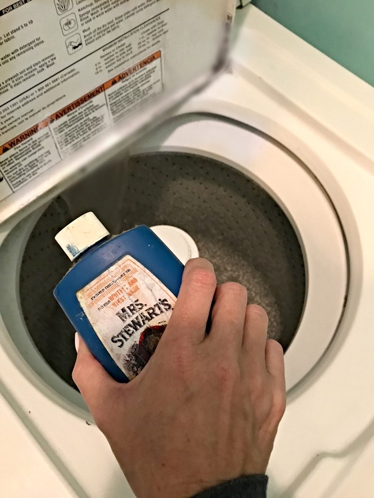 Mrs. Stewart's Liquid bluing, keeping Whites white