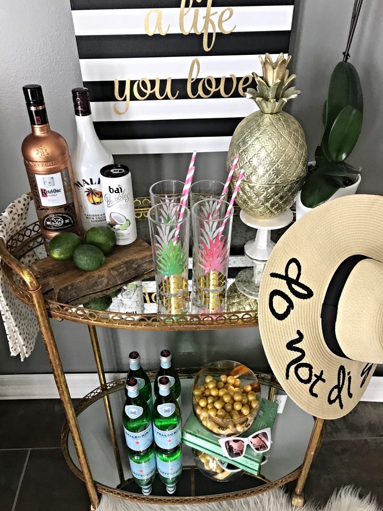 Bar Cart vacation Ready coconut lime cocktail  