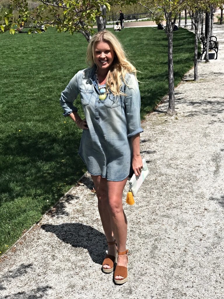 Knowing your body type...Shirt dress & Bauble bar Jewelry