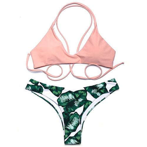 simple floral bikini