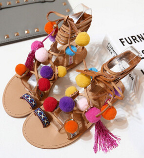 pom pom sandal