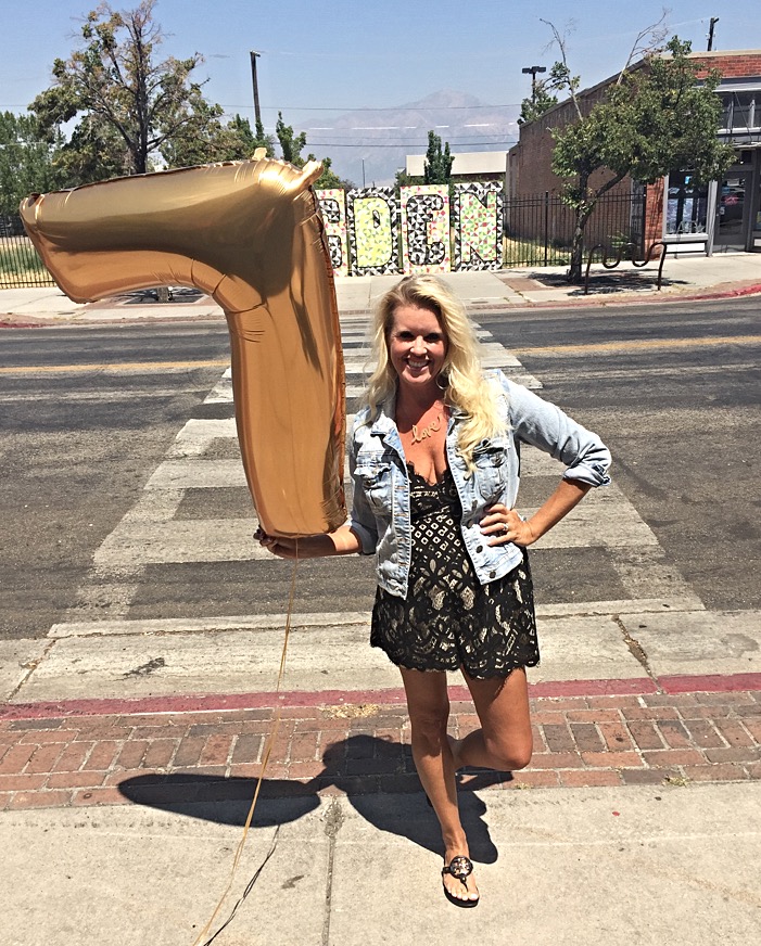 denim jacket and romper