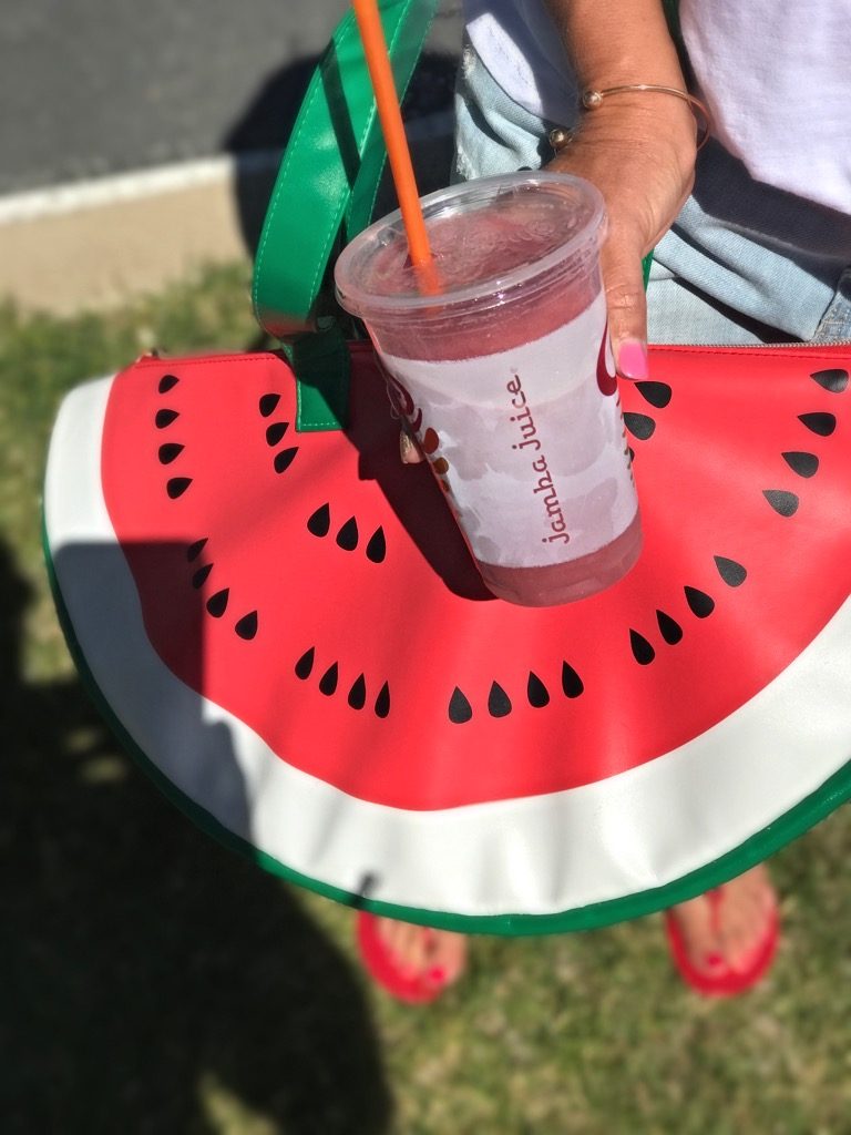 Watermelon, Poolside smoothie @ Jamba Juice watermelon bag by bando