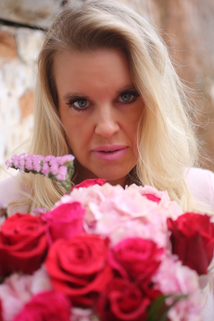 fresh blooms in pink and red