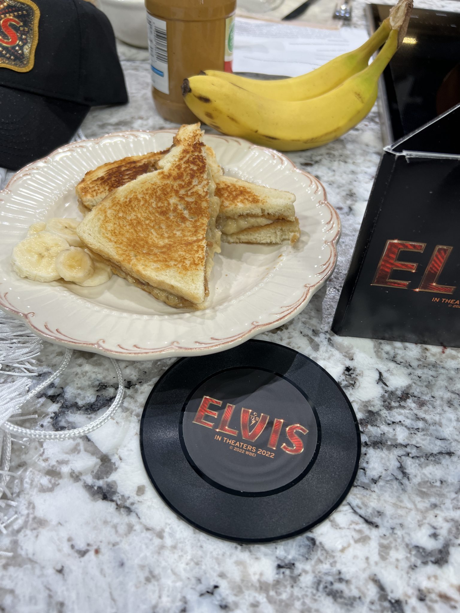 Toasted Elvis The Elvis Sandwich: Grilled Peanut Butter & Banana - Dear D'Arcy