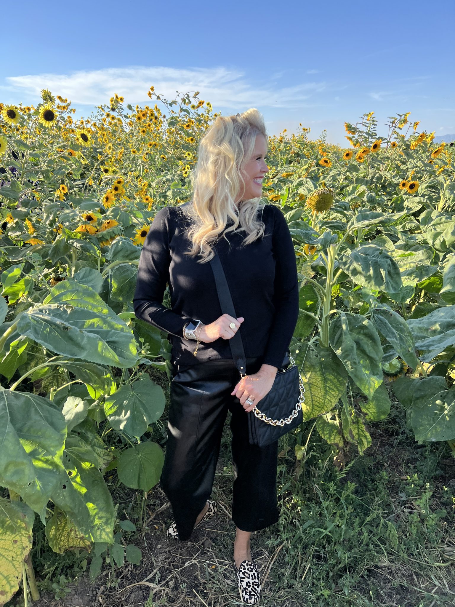 Crop Leather Trouser