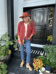 Fall Transition outfits with Color