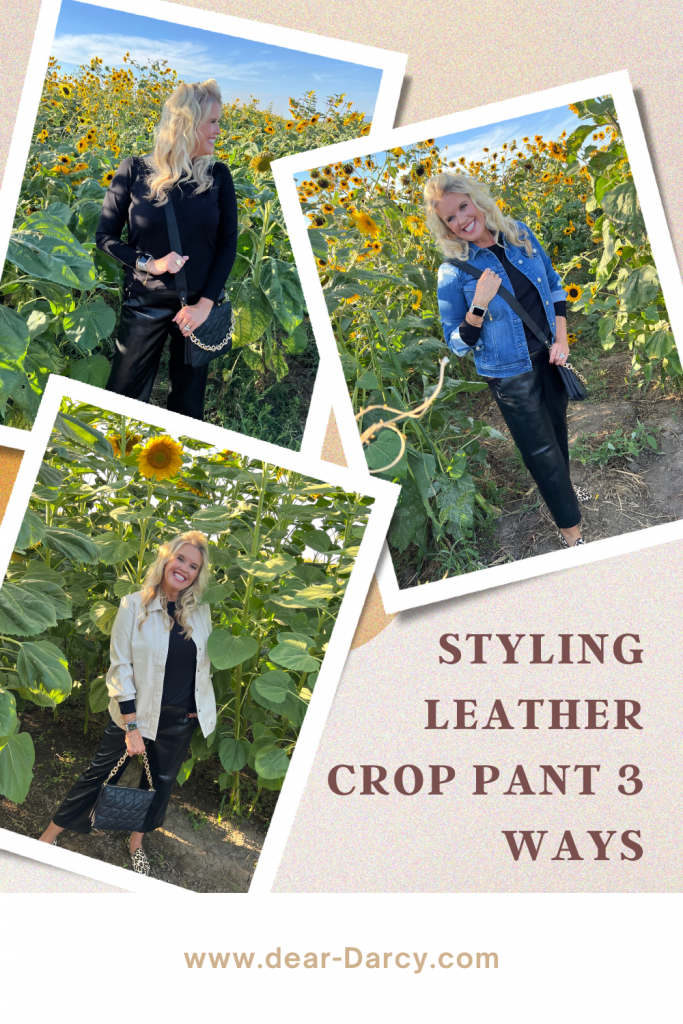 Styling leather crop pants 3 ways
