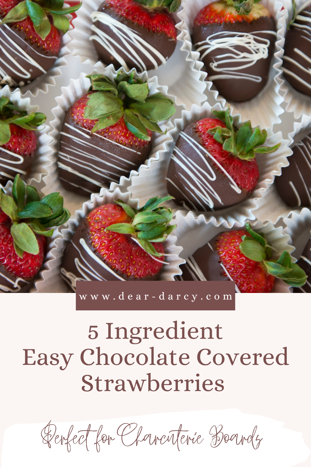 5 Ingredient Easy Chocolate Covered Strawberries 