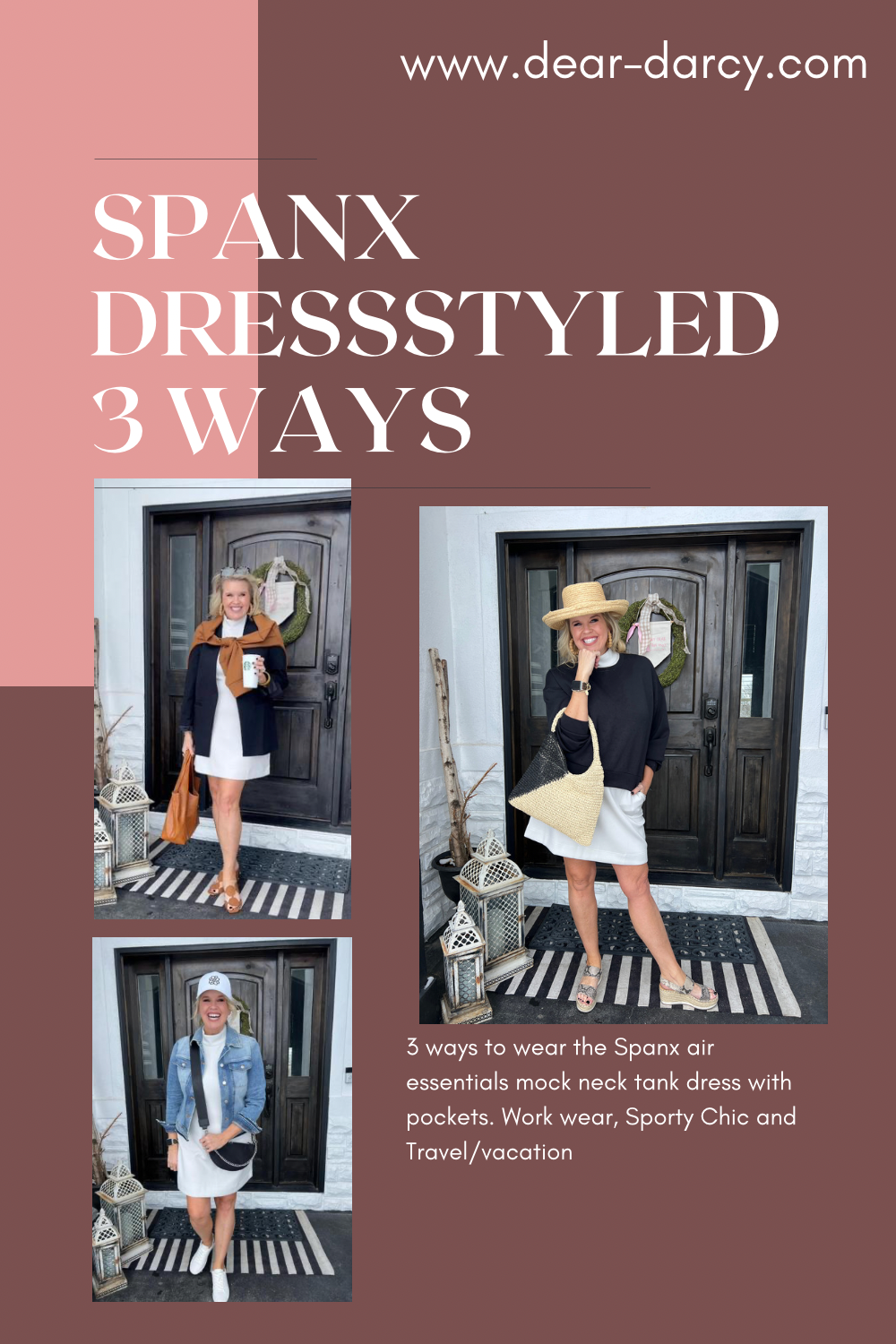 3 Ways To Style The Spanx Air Essential Dress.