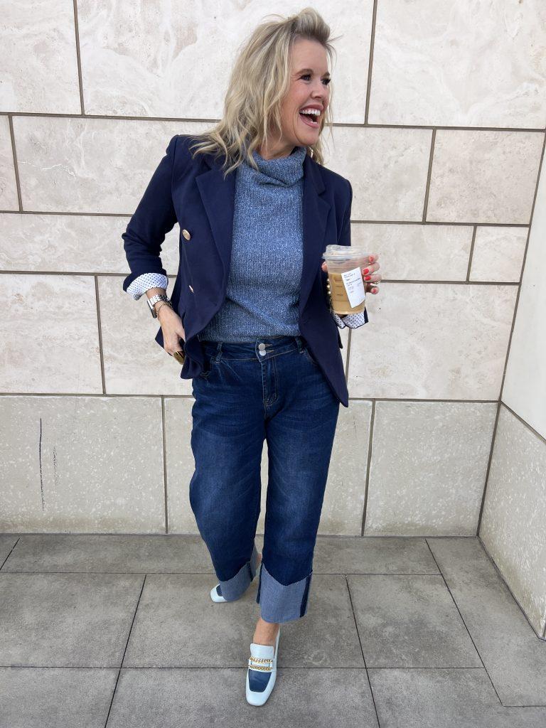 A Perfectly Polished Chic Cuffed Jean Outfit - Dear D'Arcy