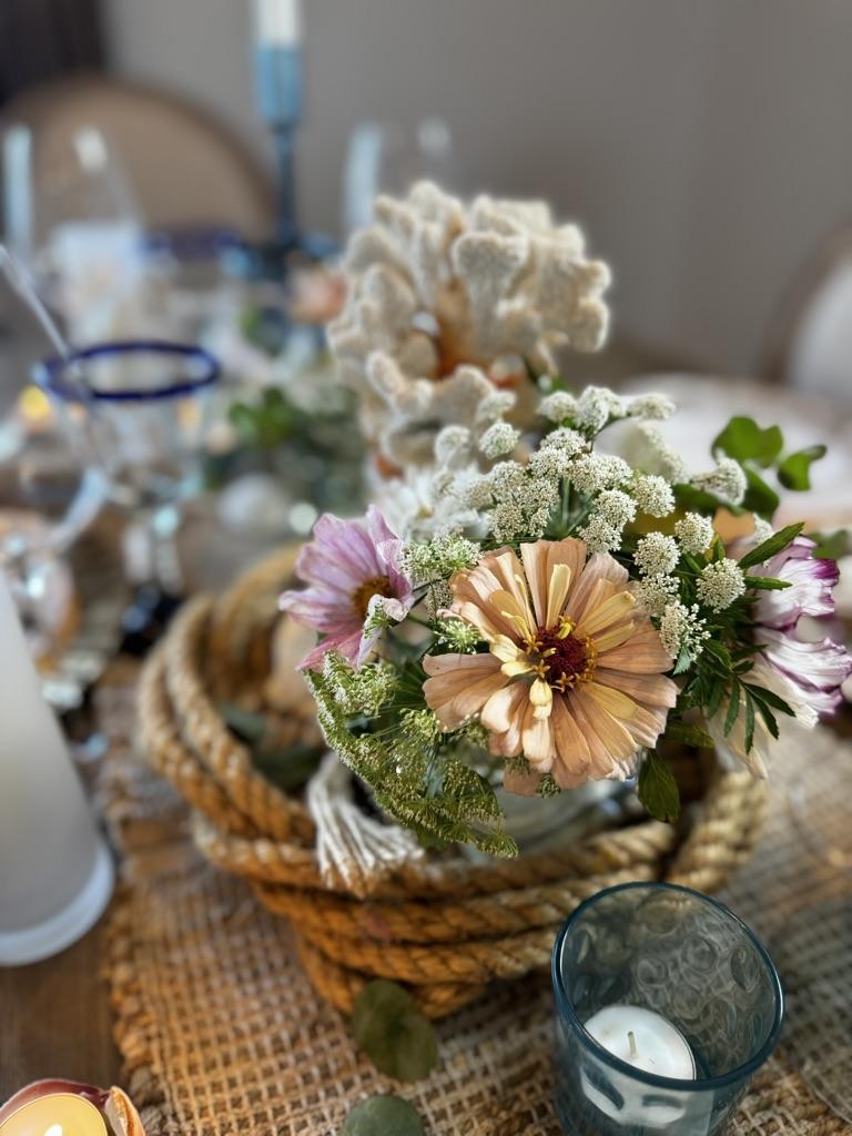 Affordable and Easy Coastal Tablescape