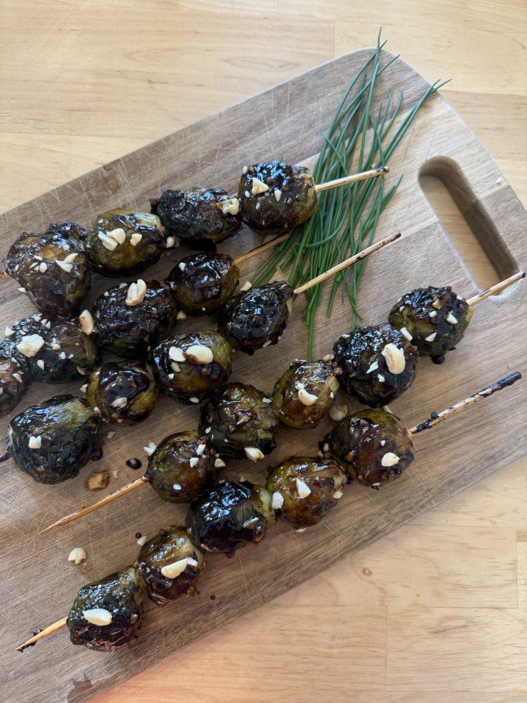Asian Style Brussels Sprout Skewers Recipe