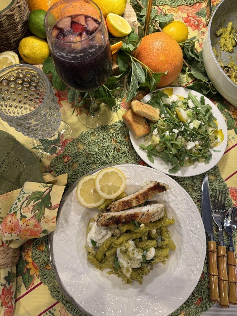 Lemon Pesto Burrata Torchietti Pasta