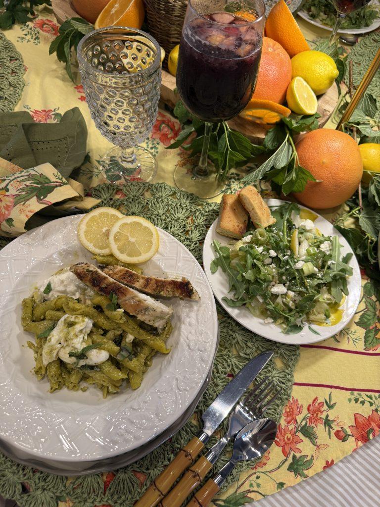 Lemon Pesto Burrata Torchietti Pasta