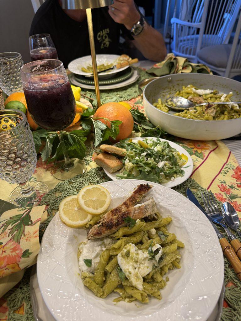 Lemon Pesto Burrata Torchietti Pasta